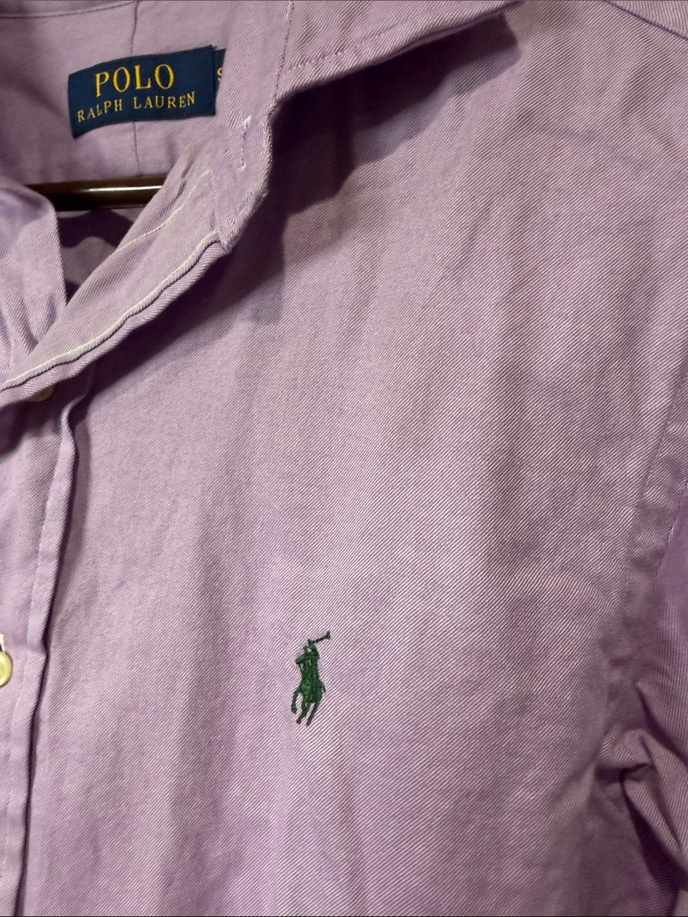 Polo by Ralph Lauren Men’s Lavender Button-Down Oxford Shirt - Picture 2 of 5